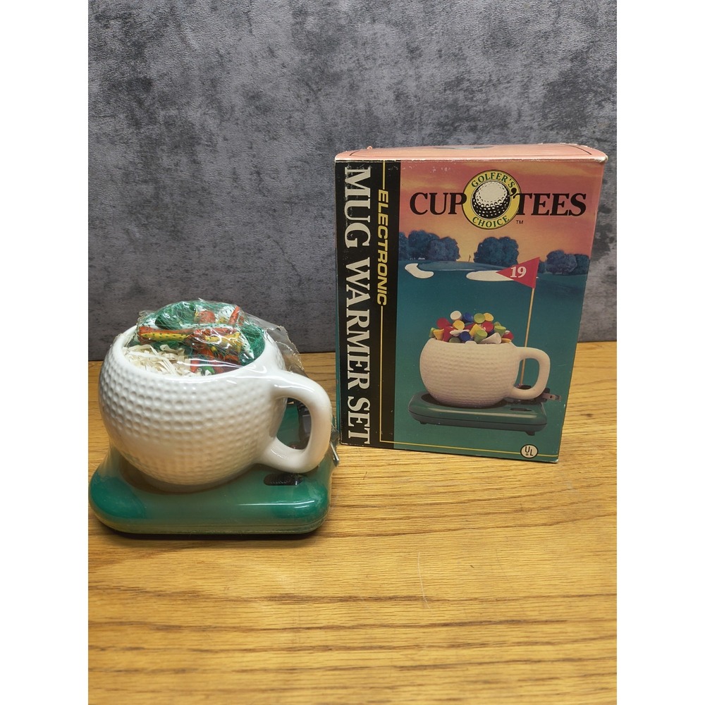 Electronic Sport Ceramic Golf Ball Mug & Green Warmer Set